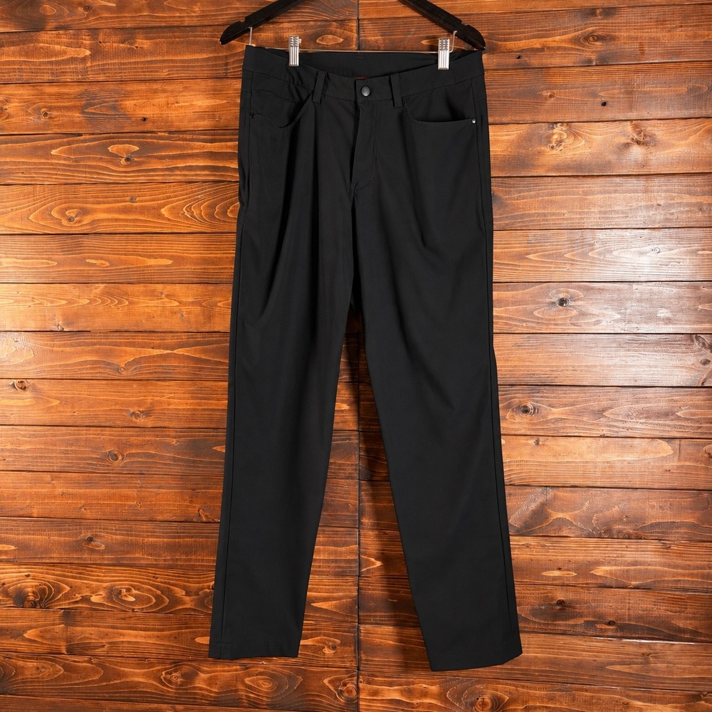Lululemon ABC Classic Fit Pant Warpstreme Black Mens 32x31 Trousers